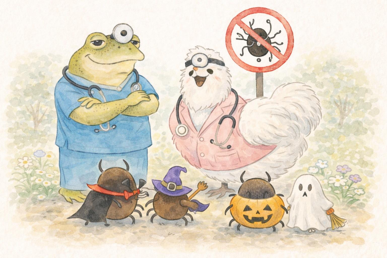 Toad and Hen stand guard